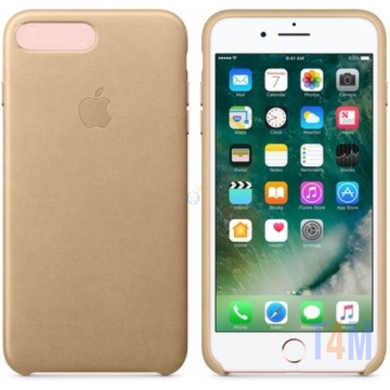 CAPA SILICONE LEATHER CASE APPLE IPHONE 7 / 8 (4.7") DOURADO